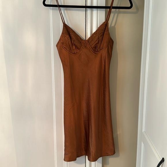 Urban outfitters Kiss the Sky brown slip dress - Picture 1 of 5